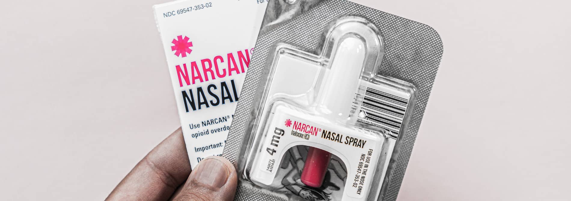 Image of Narcan nasal spray to reverse overdose.
